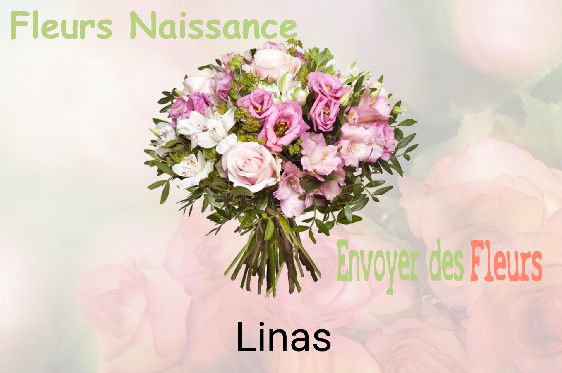 Bouquet de fleurs de naissance livré à Linas